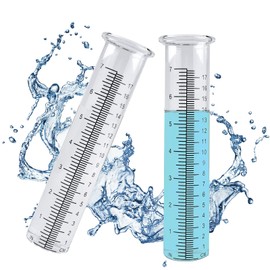 TBWHL 7" Capacity Rain Gauge Replacement Tube Glass, 8.27 Inches x 2 Inches Rain Gauge for Yard Garden Outdoor (2Pcs)