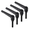 sourcing map 4pcs Clamping Lever Handles, M6 x 30mm Black