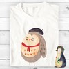 Mr. & Mrs. Panda French Owl Cotton T-Shirt, White