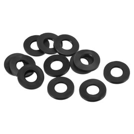 PATIKIL M10 Rubber Flat Washers Pack of 12 10 mm ID 20 mm AD Sealing Rings Washers Sealing Ring for Tap Pipe Water Hose Attachment Bolts Black