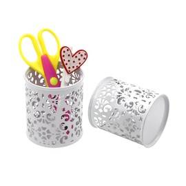 EasyPAG 2 Pack Pen Holder Mesh Pencil Holder for Desk Office Pen Organizer,White