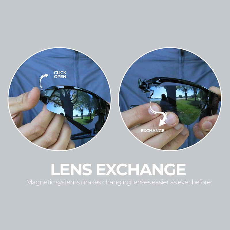 BBB Cycling Sports Glasses with 3 Interchangeable Lenses Lightweight Sunglasses