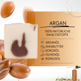 Natural Cilt Argan Soap - 100% Natural Soap - No Harmful Ingredients - Certified - Handmade - Shower Soap for All Skin Types - Shower Gel - Natural Food