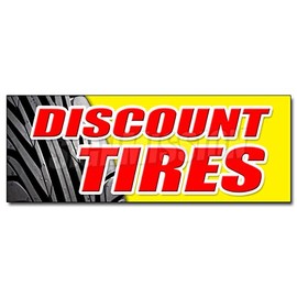 36" Discount Tires Decal Sticker Sale Installation Balance Alignment Service