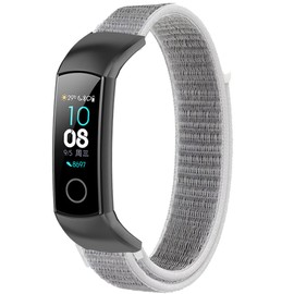FYISWHO Breathable Sport Armband für Honor Band 5, Nylon Uhrenarmband Armbänder, Ersatzarmband für Honor Band 4 (White)