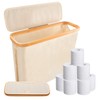 24 L Toilet Paper Storage Basket, Tall Laundry Hamper with