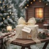 ALTIER Light Gold Metallic Ribbon, Wired Edge Ribbon for Christmas