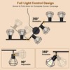 LTBLIGHT Plug in Track Lighting, 6-Light Rotatable Ceiling Light Fixture