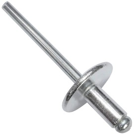 AERZETIX - C48176 - Set of 100 Blind Rivets Diameter 4.8 x 10 mm with Large Head 16 mm - DIN 7337 C - Pop Rivets - Rivets - Rivets with Shatterproof Bar - Made of Aluminium Steel