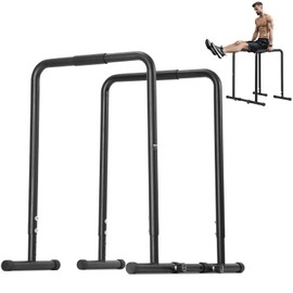 VEVOR Dip Bar, 31 to 35 Inch Height Adjustable, 440LBS Load Capacity, Heave Duty Parallette Push Up Stand, Fitness Workout Dipping Bar Station Stabilizer, Parallel Bars for Strength Training Home Gym