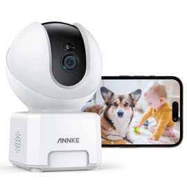 ANNKE 4MP HD Indoor Security Camera, Crater Pro WiFi Camera for Home Security, 2.4/5 GHz Wi-Fi, 2-Way Audio, Auto Tracking, Smart Person/Pet Detection, Ideal for Baby Monitor/Pet Camera/Elder Monitor