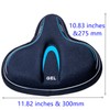 YBEKI Wide Gel Bike Seat Cover for Peloton/Spin Bikes -