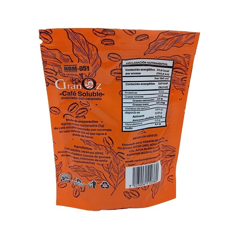 Soluble Mezclado con Caramelo, 50g (5 Piezas)