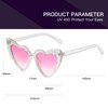 YOSHYA Clout Goggle Heart Sunglasses Vintage Cat Eye Mod Style