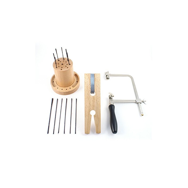 Jewelers Saw Kit Includes Saw Frame, Blades, Organizer and Bench