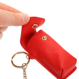 iplusmile Lipstick Set Keychain Lipstick Case Lip Gloss Keychain Leather Balm Lipstick Organizer Sheer Lipstick Holder Keychain Lip Balm Holder Lipstick Bag Pu Leather Travel Case Miss Wild