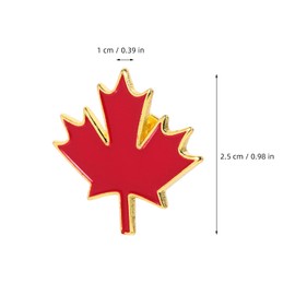 Operitacx 10pcs Maple Leaf Brooch Creative Metal Badge Breastpin for Women Girls Chic Design for Clothing Accessories Present