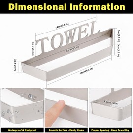 Winmien Hand Towel Holder/Hand Towel Ring, SUS304 Stainless Steel Hand Towel Bar, Classic Self Adhesive Towel Rack, Modern Stylish Design for Bathroom/Kitchen, No Drill Stick on Wall (Brushed)