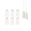 Elenviorina 6PCS Wooden Blind Cord Knobs, White Pull Ends for