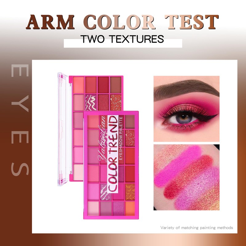 Eyeshadow, 24 Colours, Eyeshadow Palette, Matte Shimmer, Eyeshadow Nude Tones,