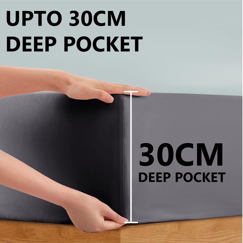 My Home Store Fitted Sheet 100% Egyptian Cotton 300TC Hotel