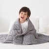 Kids Weighted Blanket Twin 7lbs (41"×60",Gray) Breathable Soft Minky Weighted