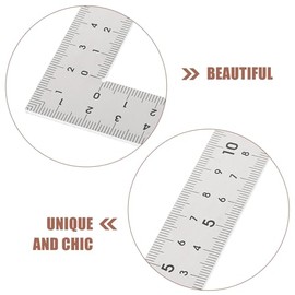 iplusmile Escuadra Metálica para Carpintero de Acero Inoxidable 15X10 CM Doble Cara y Escala Precisa, Adecuado para Trabajos de Madera y Construcción