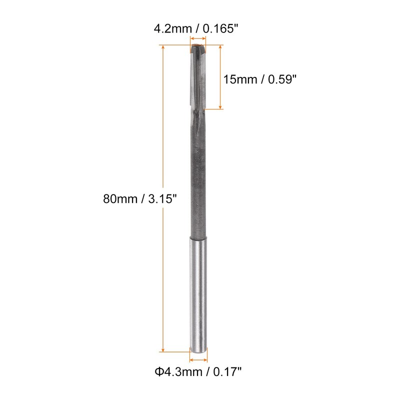 sourcing map Chucking Reamer 4.2mm H7 C1/K30 Carbide Tip Precision