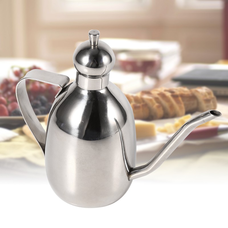 1Pc 0.35L Stainless Steel Olive Oil Dispenser Vinegar Pot Bottle
