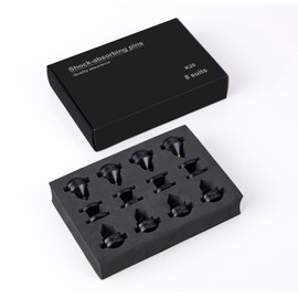 Pailvens Insulator 8 Speakers, Speaker Stand, Metal Spike Stand with 16 Double Sided Tapes, Improves Audio Sound Quality, Anti-Vibration, Black