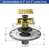 Bernkot Square Shower Drain 6" Polished Gold with PVC Bonding