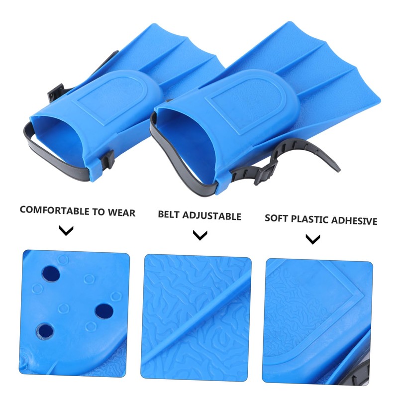 Kisangel 2pcs Swimming Fins Adjustable Diving Flippers Lightweight Snorkeling Training