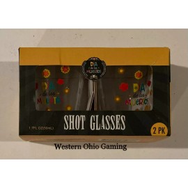 Evriholder Dia De Los Muertos 1.7FL OZ Shot Glass 2-Pack NEW Day Of The Dead 50mL