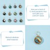 Hobbspring 12Pcs Abalone Shell Charms 8mm Paua Shell Pendant Sea