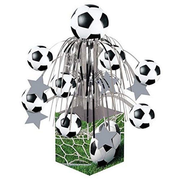 Creative Converting Foil Centepiece, 12.5" Soccer Mini Cascade Centerpiece |