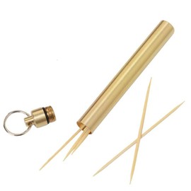 Pocket Toothpick Holder, Decorative Reusable Portable Toothpick Box Container Toothpick Dispenser&Container Pocket for Camping Picnic