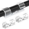 Organizador de Cables,100 Piezas Clips Adhesivos para Cables Transparentes con