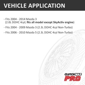 ClutchMaxPRO Performance Stage 2 Clutch Disc Plate with Alignment Tool Compatible with 2004-2014 Mazda3 2.0L 2.3L 2006-2010 Mazda 5 Non-Turbo (CPLC53011R1DEAT-15059-ST2)
