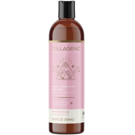 Tonico Facial 500 ml Niacinamida, Colageno Hidrolizado - Collagenic Tnico Facial Hidratante Limpiador de Poros sustituto de agua micelar para el...   