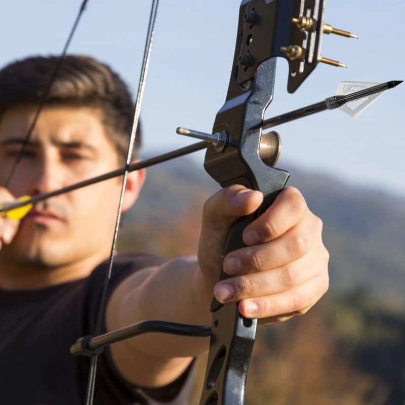 12pcs Archery Bow Hunting Tips Arrow Heads Screw 100 Grain