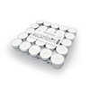 PRITOGO Tea lights, white, 38 x 12 mm, soot-free, burning