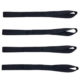 TKY Hook Belt Soft Hook Tie Down Belt Tie Down Belt Motorcycle Bike Fixing Set of 4 (Black)