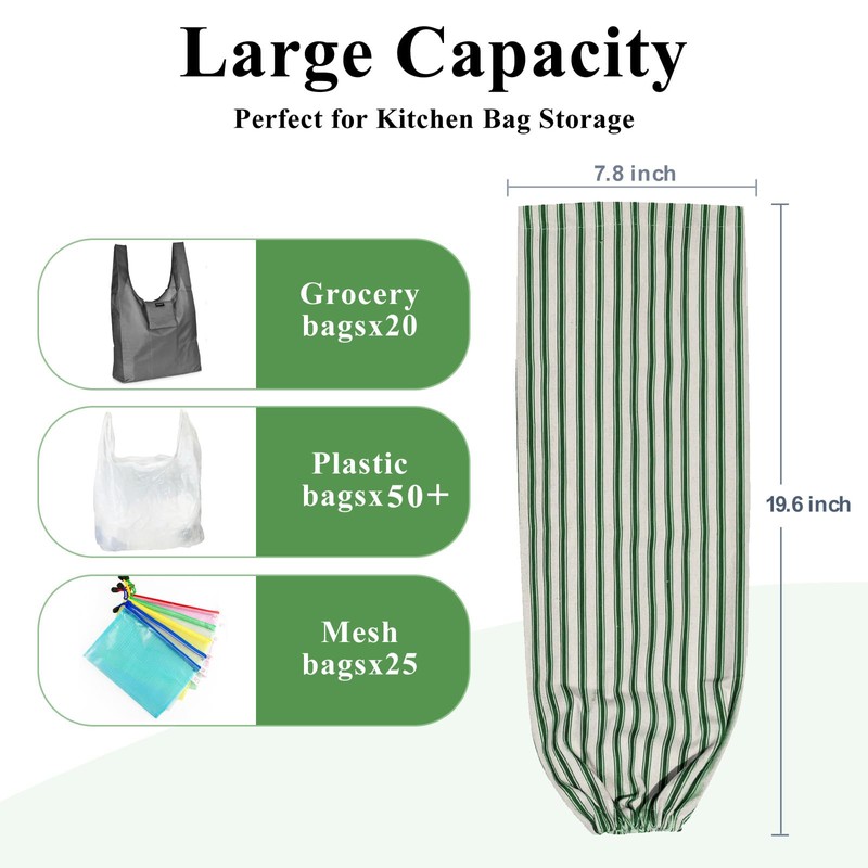 TOGETRUE Plastic Bag Holder, Wall Mount Grocery Bag Holder, Reusable