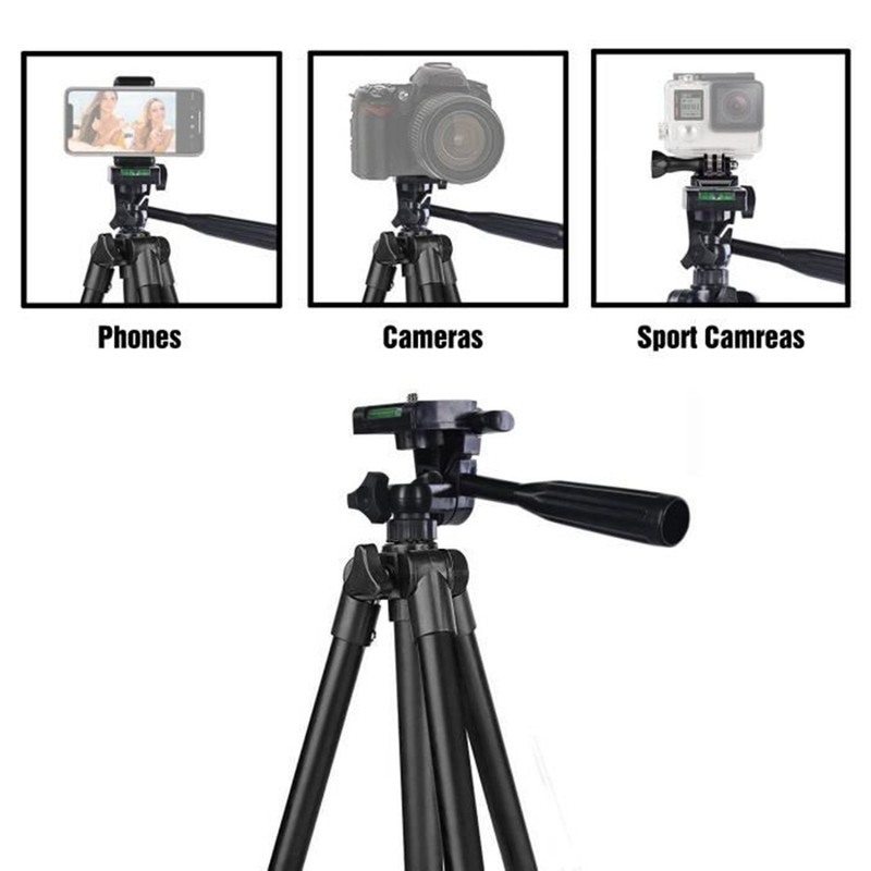 Phone Tripod Adjustable Aluminum Lightweight Smartphone Tripod Camera Tripod