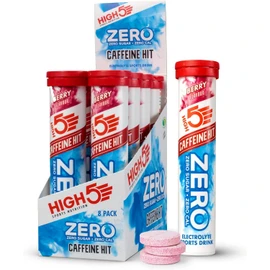 HIGH5 ZERO Caffeine Hit ElectrolyteTablets, Hydration Tablets Enhanced with Vitamin C, 0 Calories & Sugar Free, Boost Hydration, Performance & Wellness, Berry, 160 Tablets (20x, Pack of 8)