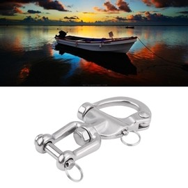 Stainless Swivel Snap Shackle, 316 Stainless Steel Quick Release Jaw Swivel Snap Shackle Swivel For Sailboat Spinnaker Halyard, 6Mm Stainless Steel (128mm)