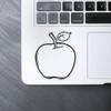Medium 100mm 'Apple with Leaf' Transparent/Clear Sticker Decal for Windows/Cars/Walls