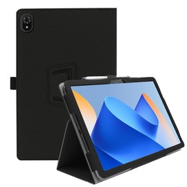 Hoibon DOOGEE U9/U10/U10 PRO Tab 10.1 inch Case PU Leather Folio Folding Protective Cover Auto Sleep/Wake Magnetic Clasp Smart Case & Strap for DOOGEE U9/U10/U10 PRO Tablet (Black)