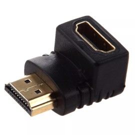 Unbranded/Generic HDMI Male to Female Right Angle 90 Degree Adapter Extender HDTV 1080P 24K Gold
