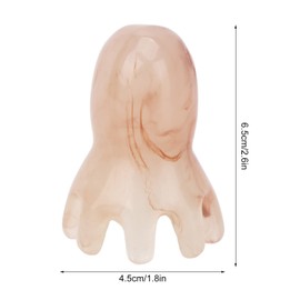 Portable Scalp Massage Comb, Resin Octopus Shape Massager Back Shoulder Leg 8 Tooth Gua Sha Massage Tool for Head Caring Blood Circulation Acupoint Improvement